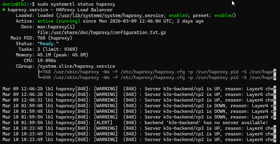 journalctl k3s service validation